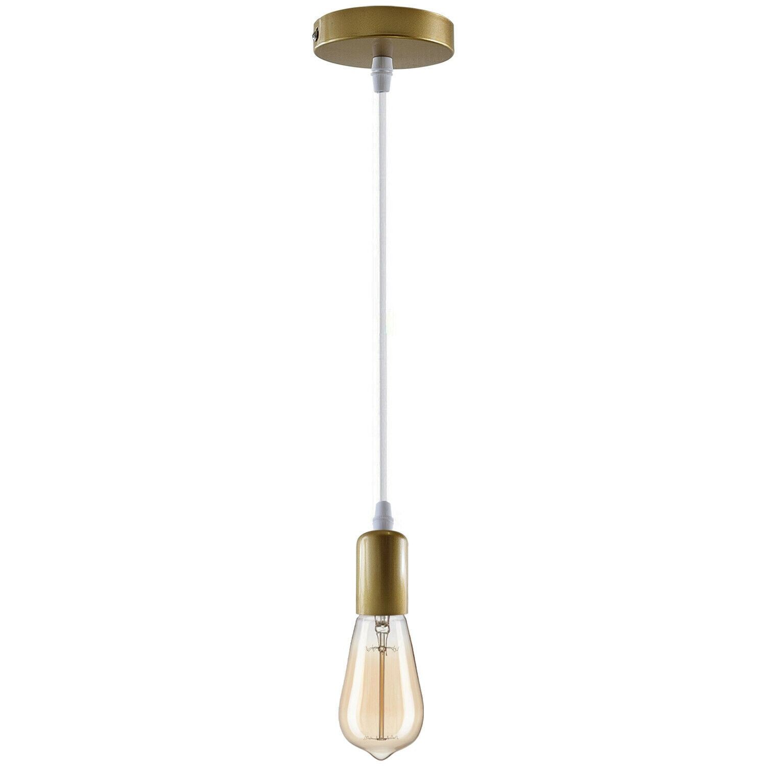 Modern Retro E27 Ceiling Pendant Holder Indoor Hanging Suspension Light Fitting Set~1206 - LEDSone UK Ltd