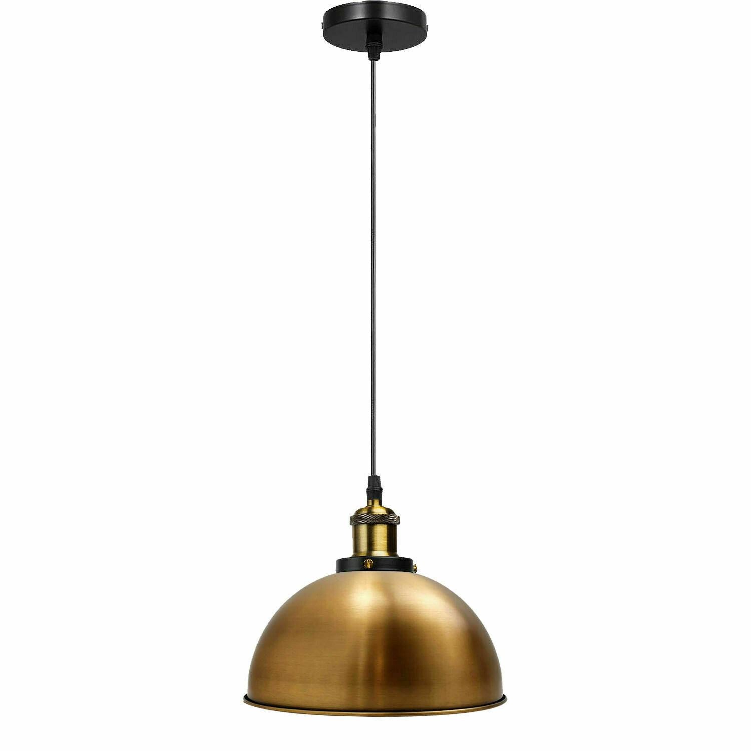 Vintage Modern Ceiling Pendant Light  Metal Dome Shade Hanging Indoor Light Fitting  With 95cm Adjustable Wire~1260 - LEDSone UK Ltd