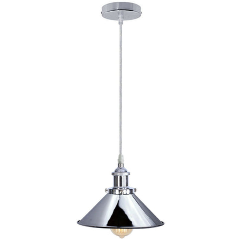 Vintage  Modern Metal Ceiling Pendant Light Chrome Hanging Lamp With 95cm Adjustable Wire~1337