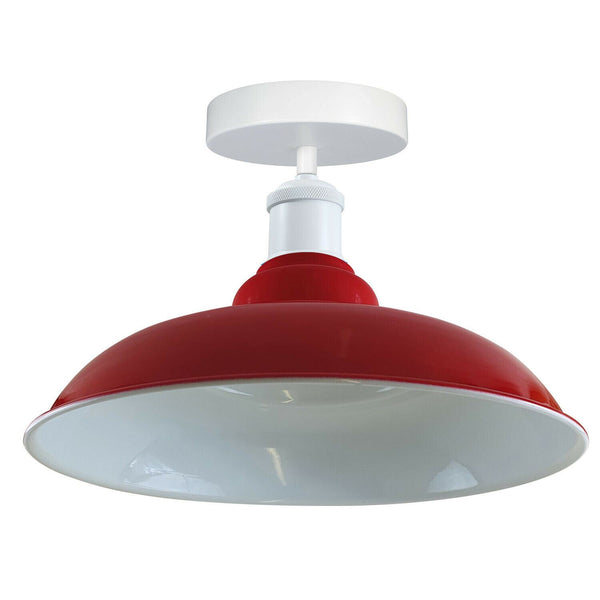 Metalen plafondlampenkappen voor gangen ~1192 – Zonder lamp / Rood