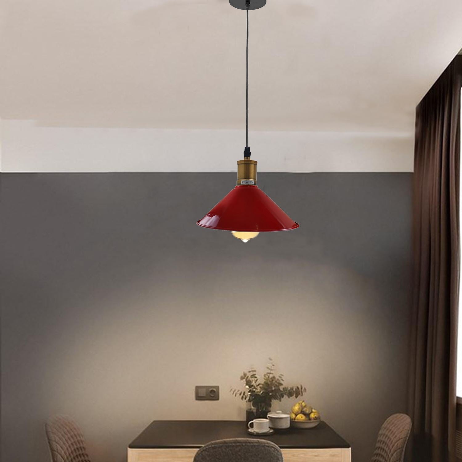 Vintage Industrial Ceiling Pendant Light Retro Loft Style Metal Shade Lamp~1420 - LEDSone UK Ltd