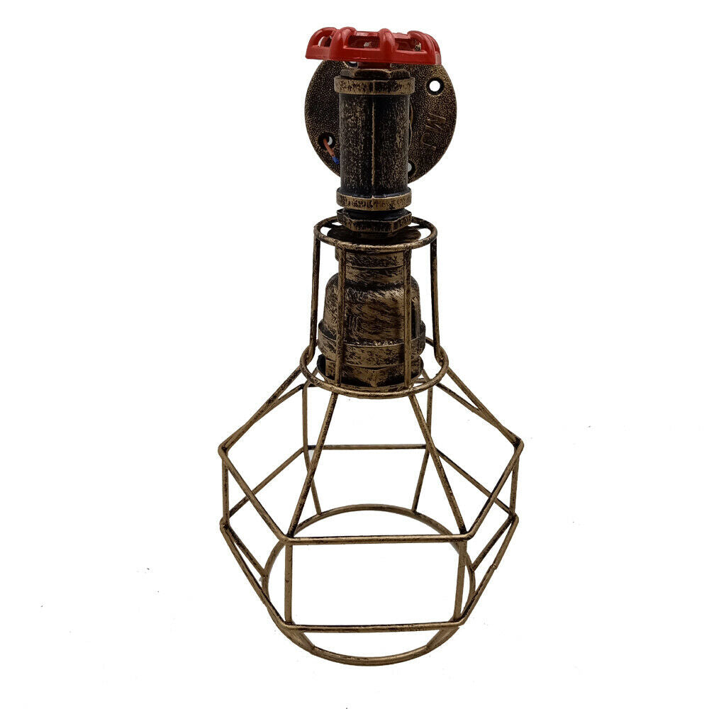 Brushed Copper Modern Industrial Retro Vintage Style Pipe Cage Wall Light Wall Lamp Fixture~1117 - LEDSone UK Ltd