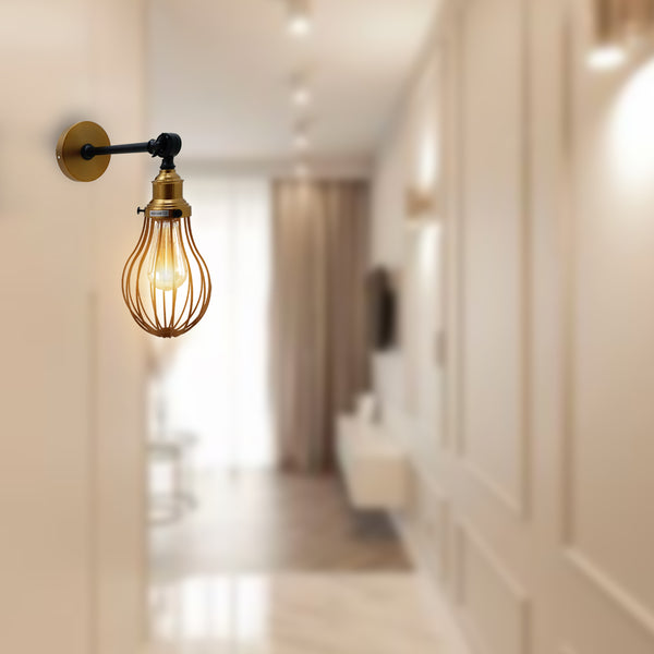 Wall Light Fitting Metal Big Vase Shape Shade Sconce Indoor Light Fittings~3479 – Brushed Copper