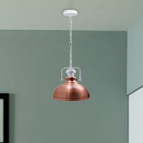 Industrial vintage Retro Indoor Hanging Ceiling Metal Copper Pendant Light E27 UK Holder~3844