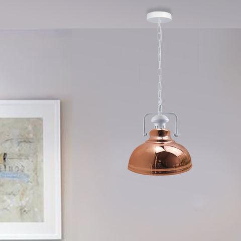 Industrial vintage Retro Indoor Hanging Ceiling Metal Rose Gold Pendant Light E27 UK Holder~3837