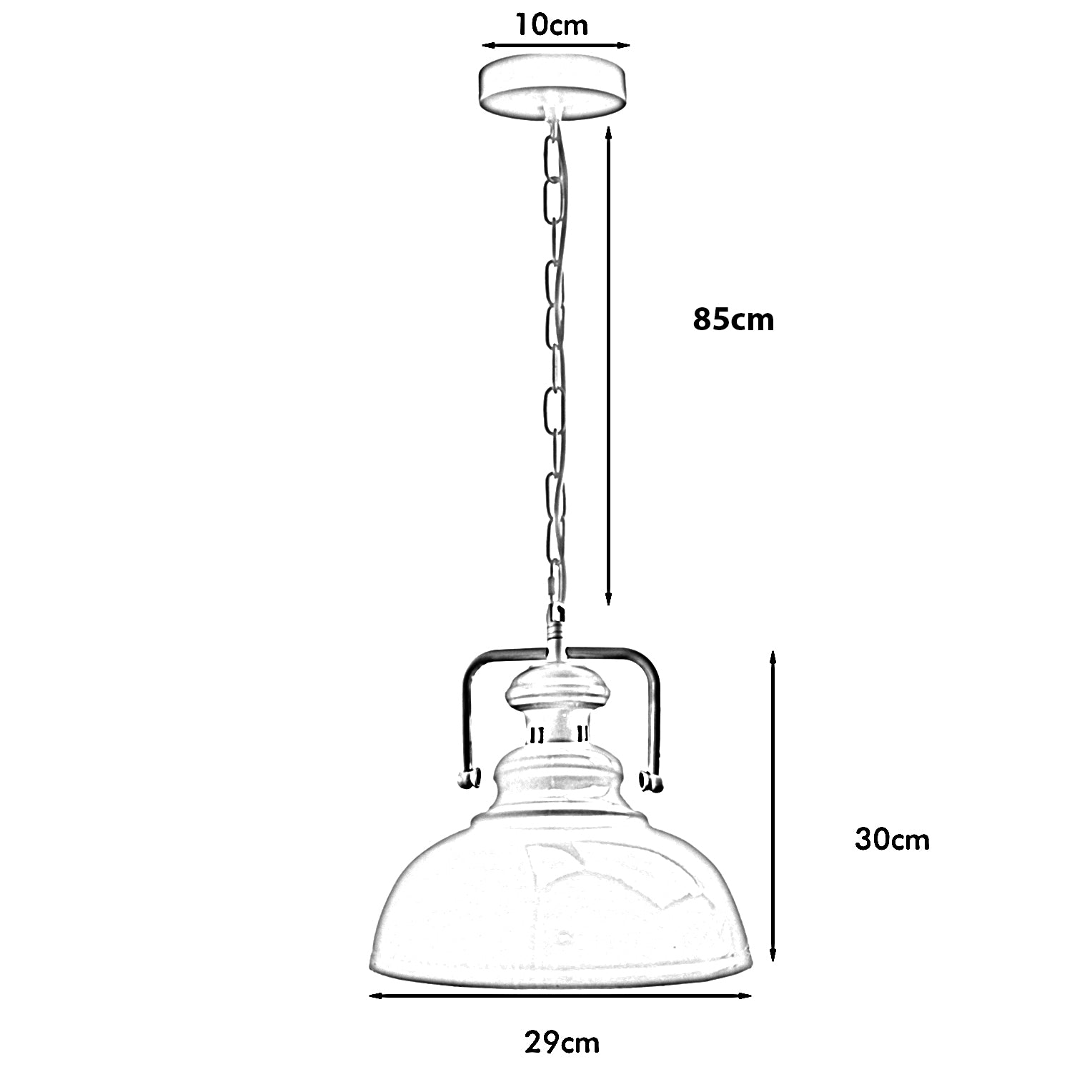 Adjustable chain hanging pendant light
