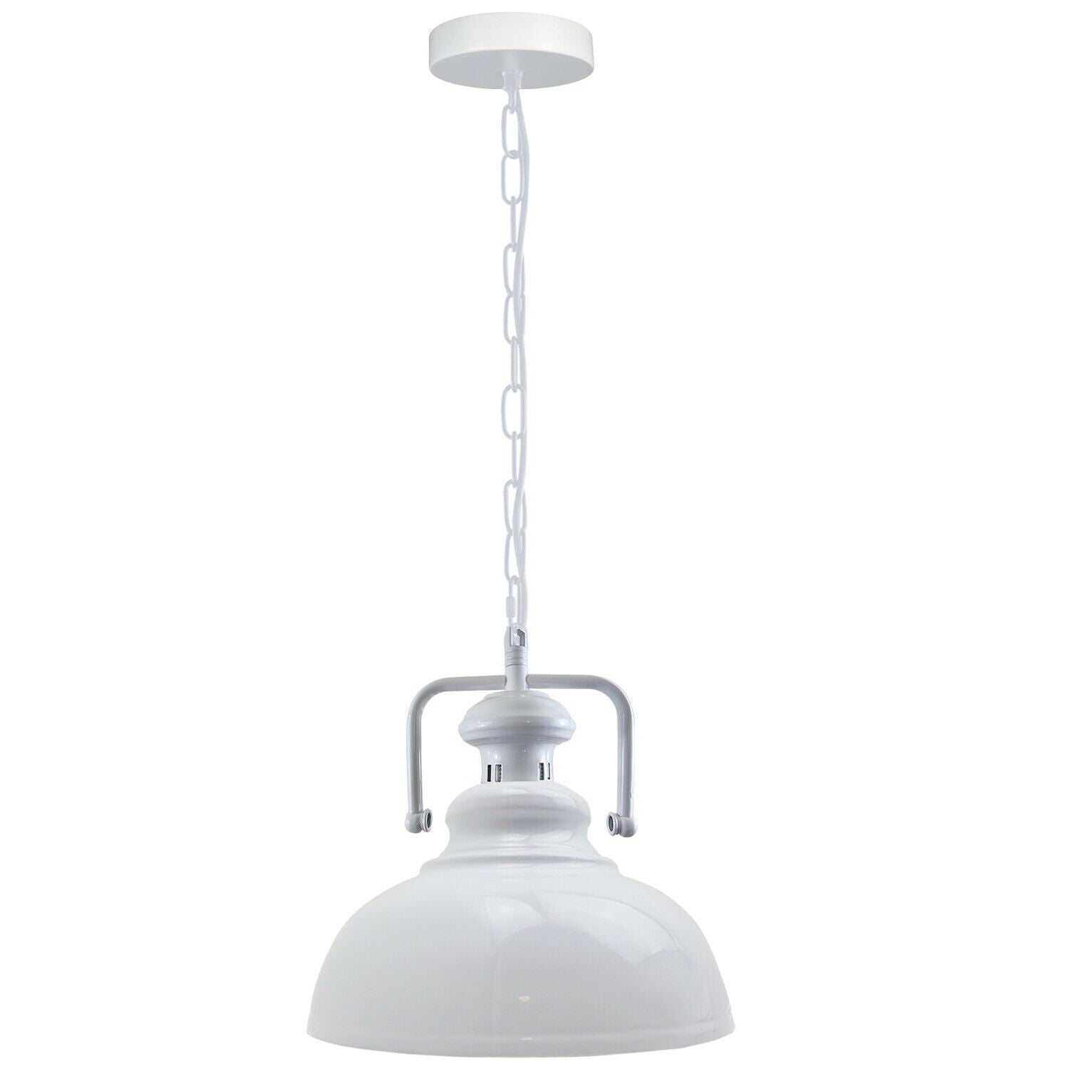White Dome hanging chain Pendant light