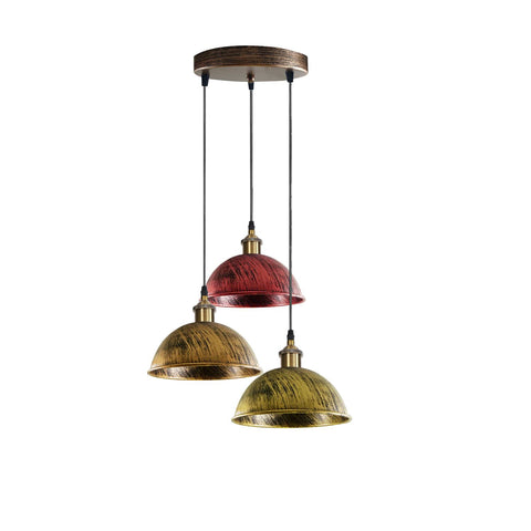 Industrial Retro 3Head Dome Ceiling Pendant Lamp Shade Light Kit~1248