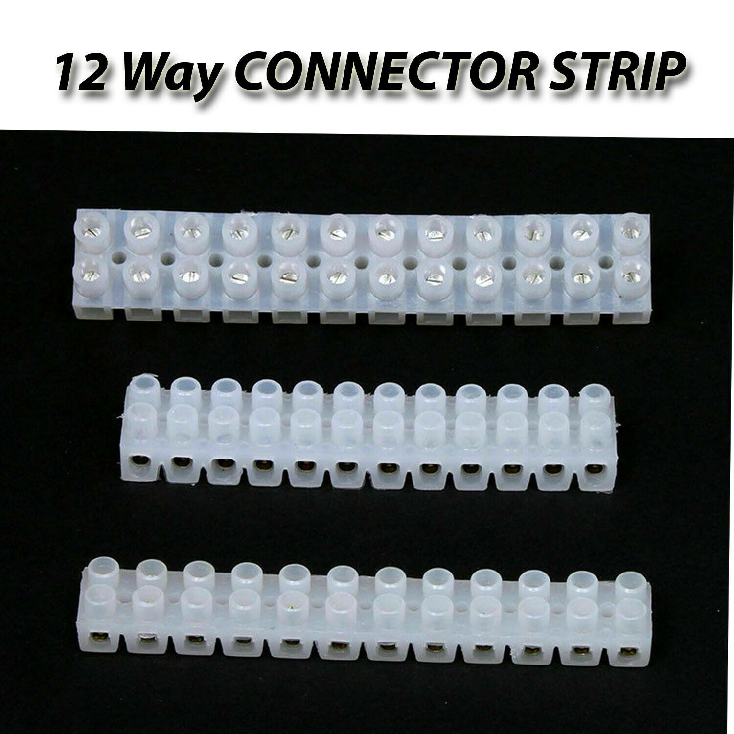 12 way connector strip 15A electrical choc block wire terminal connection~2032