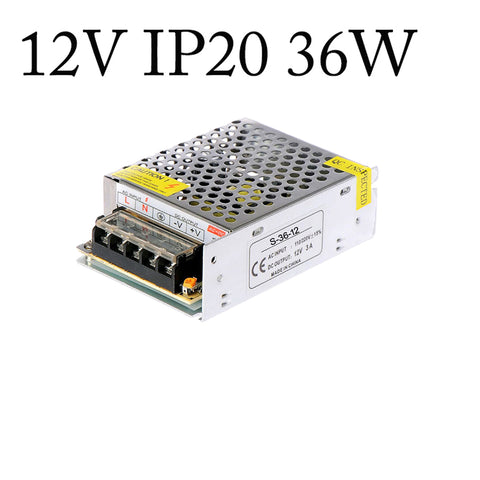 AC 100/240V to DC12V 12W -720W Transformer Heavy Duty Regulated Power Supply Driver ~4087