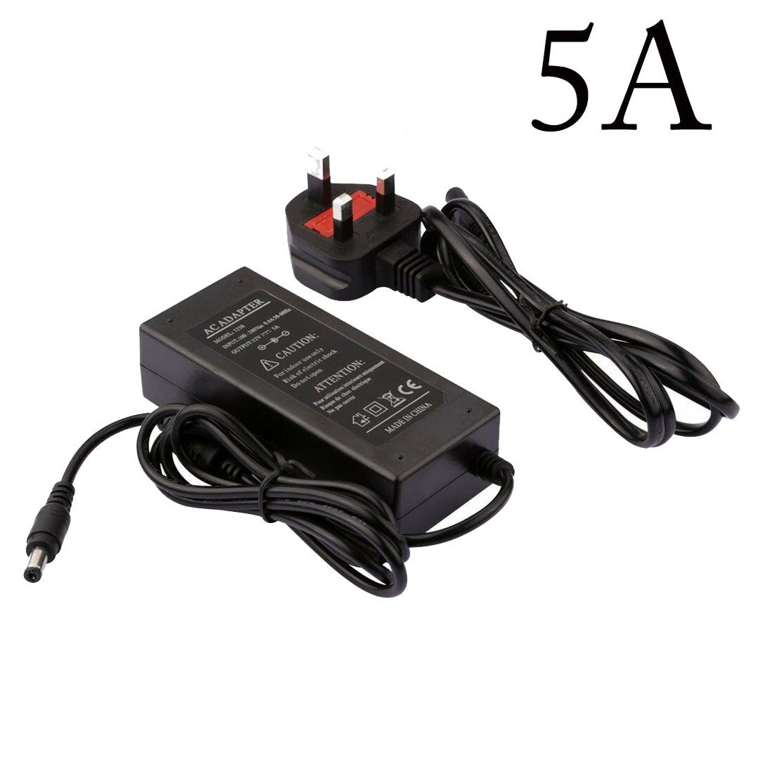Universal AC 100-240V to DC 12V 5A Switching Power Adapter