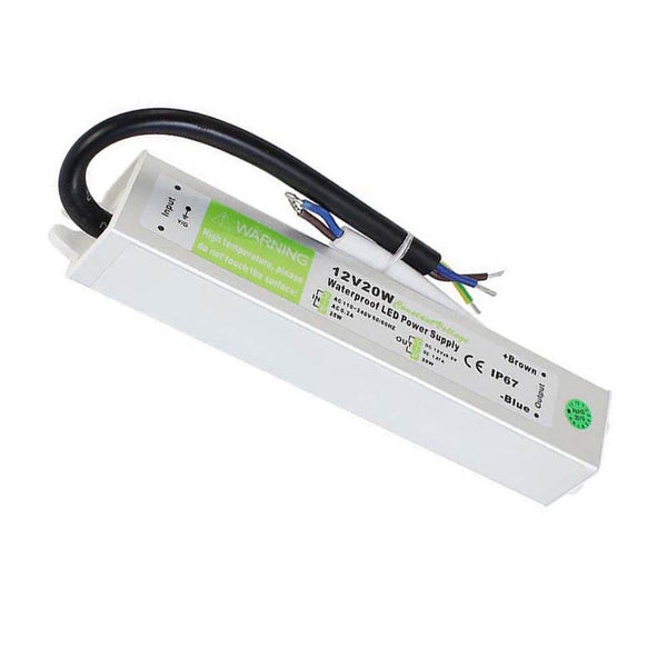 Industrial 12V 20W IP67 Waterproof Slim LED Driver Transformer~ 3362