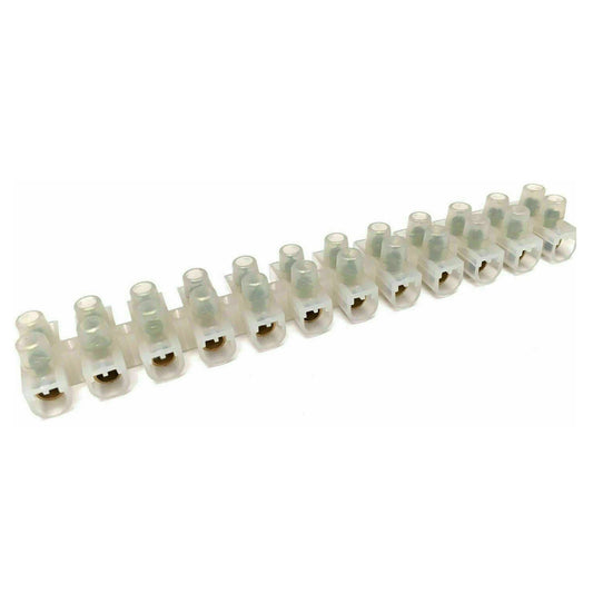 12 way connector strip 10A electrical choc block wire terminal connection~2031 - LEDSone UK Ltd