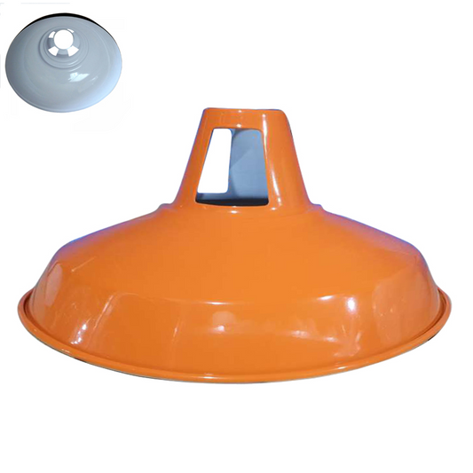 Metal Ceiling Vintage Industrial Loft Style Lampshade Orange Colour~1079