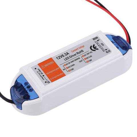 72W AC 240V to DC 12V 6.3A LED Driver Constant Transformer ~3274