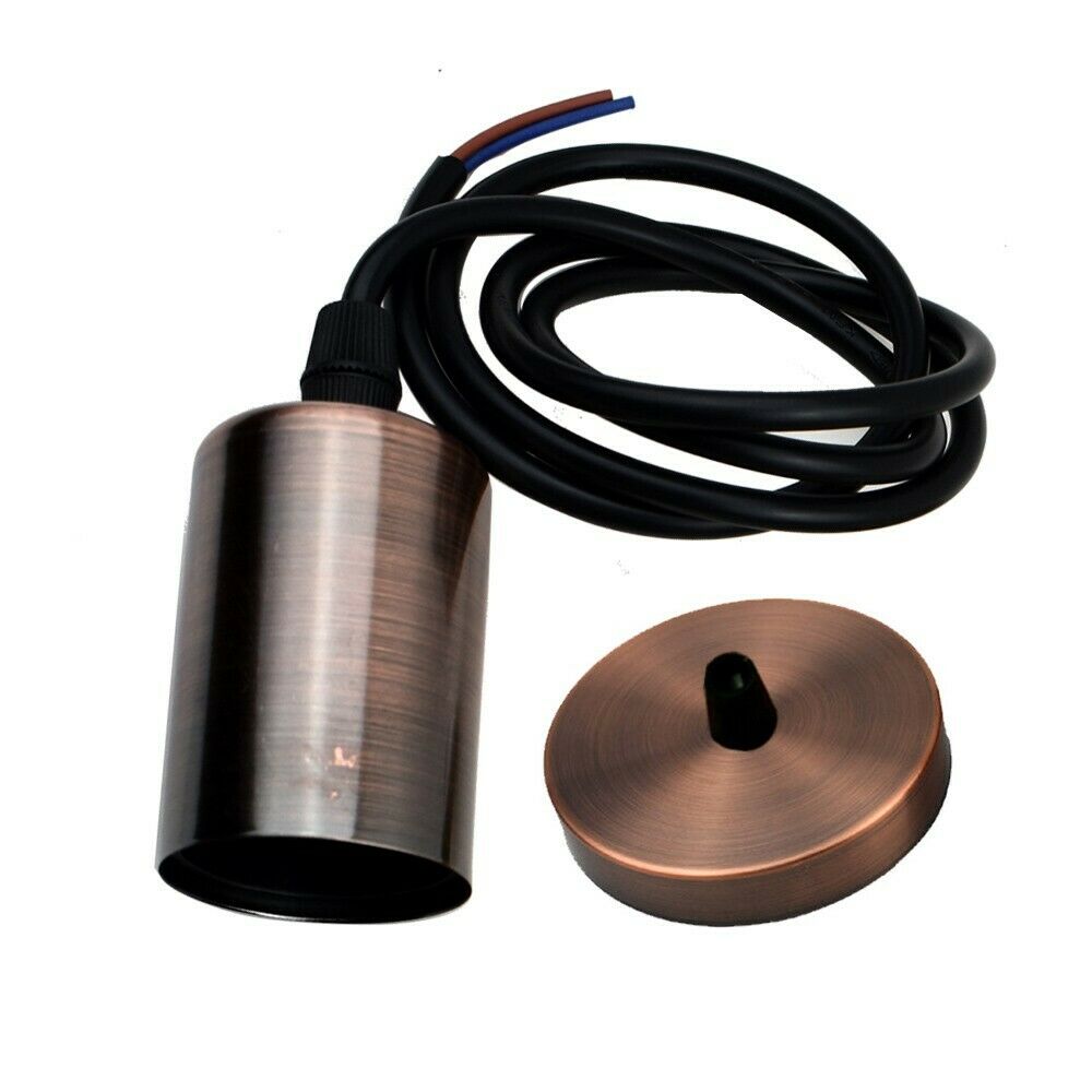 Vintage E27 Fitting Suspension Light Base Copper Lamp Holder Ceiling Pendant Lights~3640 - LEDSone UK Ltd