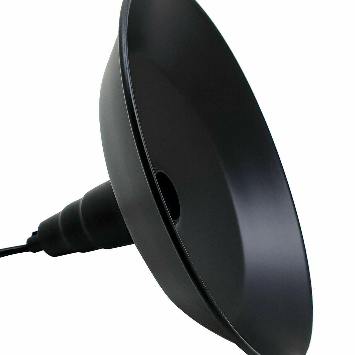 Industrial Vintage New Pendant Ceiling Light 260cm Bowl Shade Black E27Uk Holder~3727 - LEDSone UK Ltd