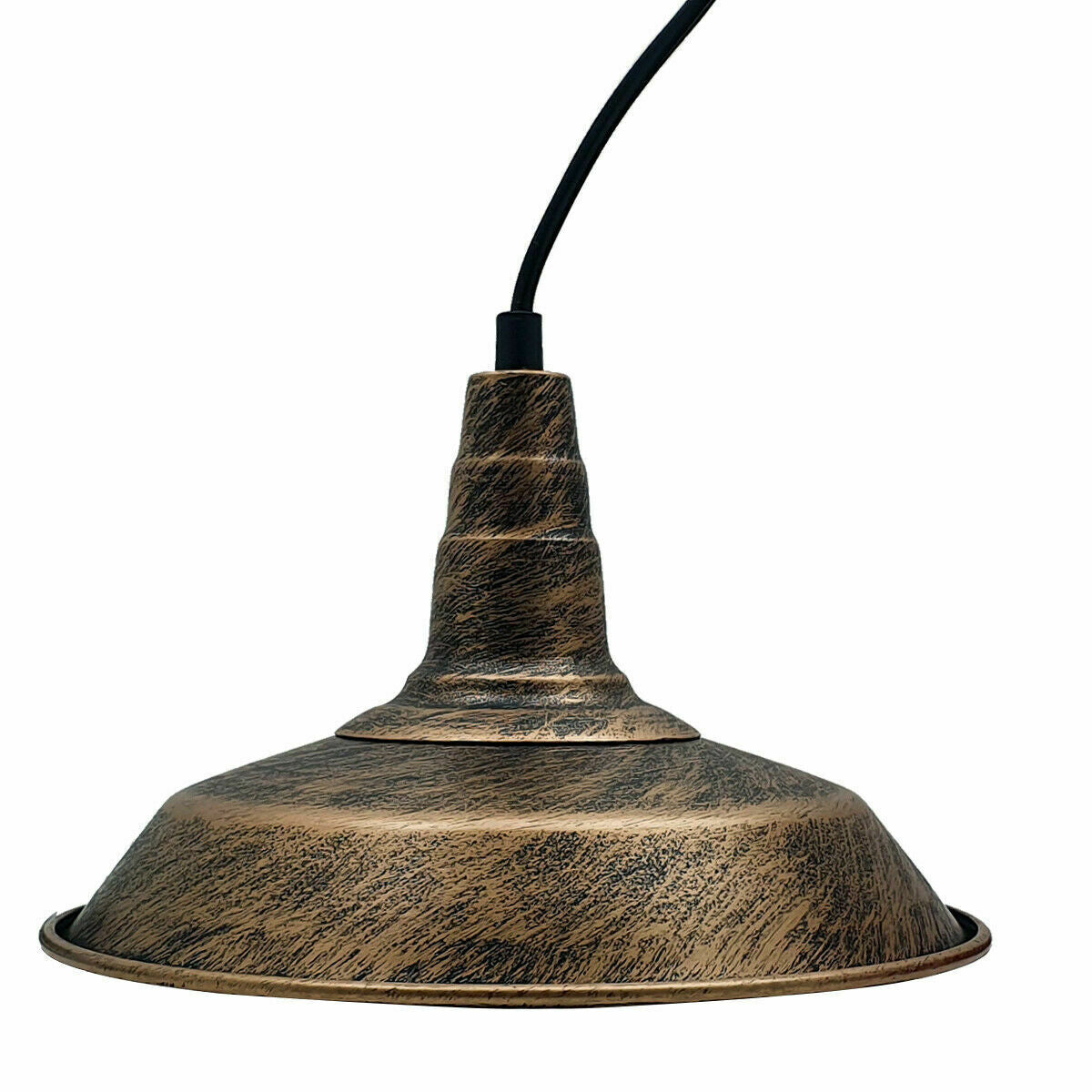 Industrial Vintage New Pendant Ceiling Light 26cm Bowl Shade Brushed Copper E27Uk Holder~3726 - LEDSone UK Ltd