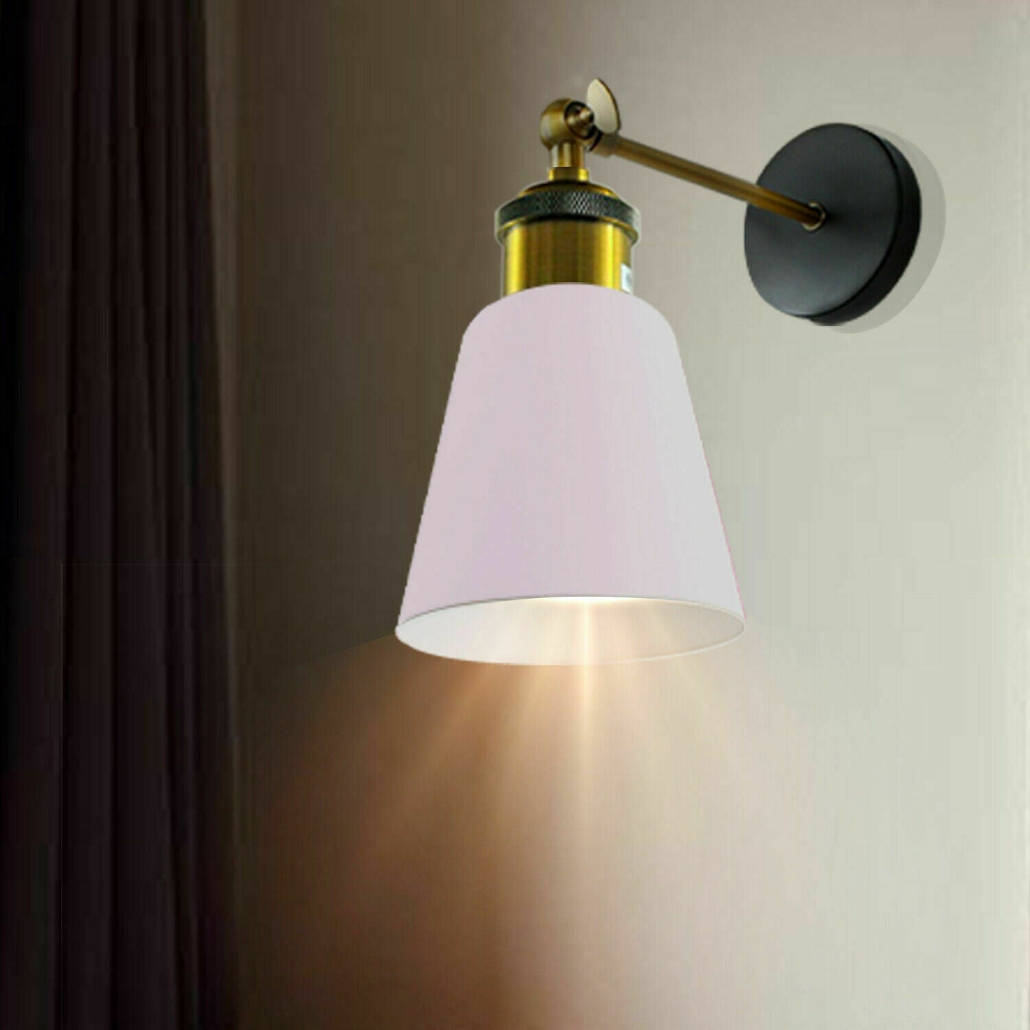 Industrial Vintage Modern  Single White Wall Sconce Lamp~3733 - LEDSone UK Ltd