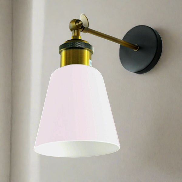Industrial Vintage Modern  Single White Wall Sconce Lamp~3733 – No