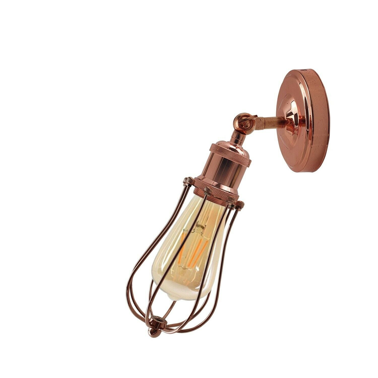 Industrial Vintage Retro Rose Gold Sconce Wall Light Lamp Fitting Fixture~3731 - LEDSone UK Ltd