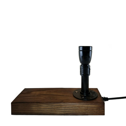 Industrial Vintage Retro Water Pipe Steampunk Wood Table Base Plug in E27~3730 - LEDSone UK Ltd