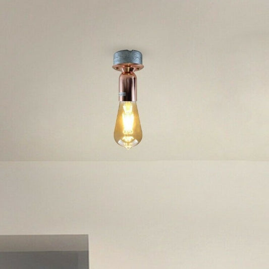 Modern Retro Industrial Vintage Ceiling Light Conduit Metal Flush Mount E27 Lamp~3665 - LEDSone UK Ltd