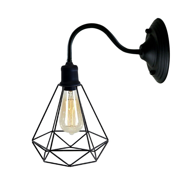 Modern Industrial  Vintage Indoor Black colour Wall Light Lamp Fitting Fixture E27 Holder UK~3676 – Yes / Black