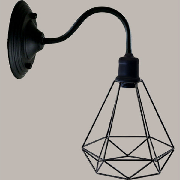 Modern Industrial  Vintage Indoor Black colour Wall Light Lamp Fitting Fixture E27 Holder UK~3676 – No / Black
