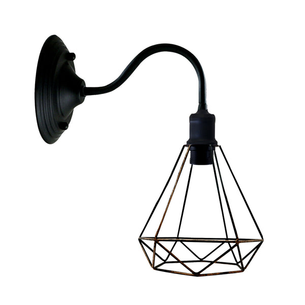 Modern Industrial  Vintage Indoor Black colour Wall Light Lamp Fitting Fixture E27 Holder UK~3676 – No / Brushed Copper