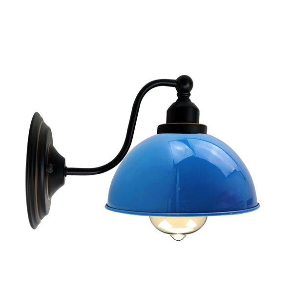 Industrial vintage Retro Blue Wall Sconces E27 UK Holders~3700 – Yes
