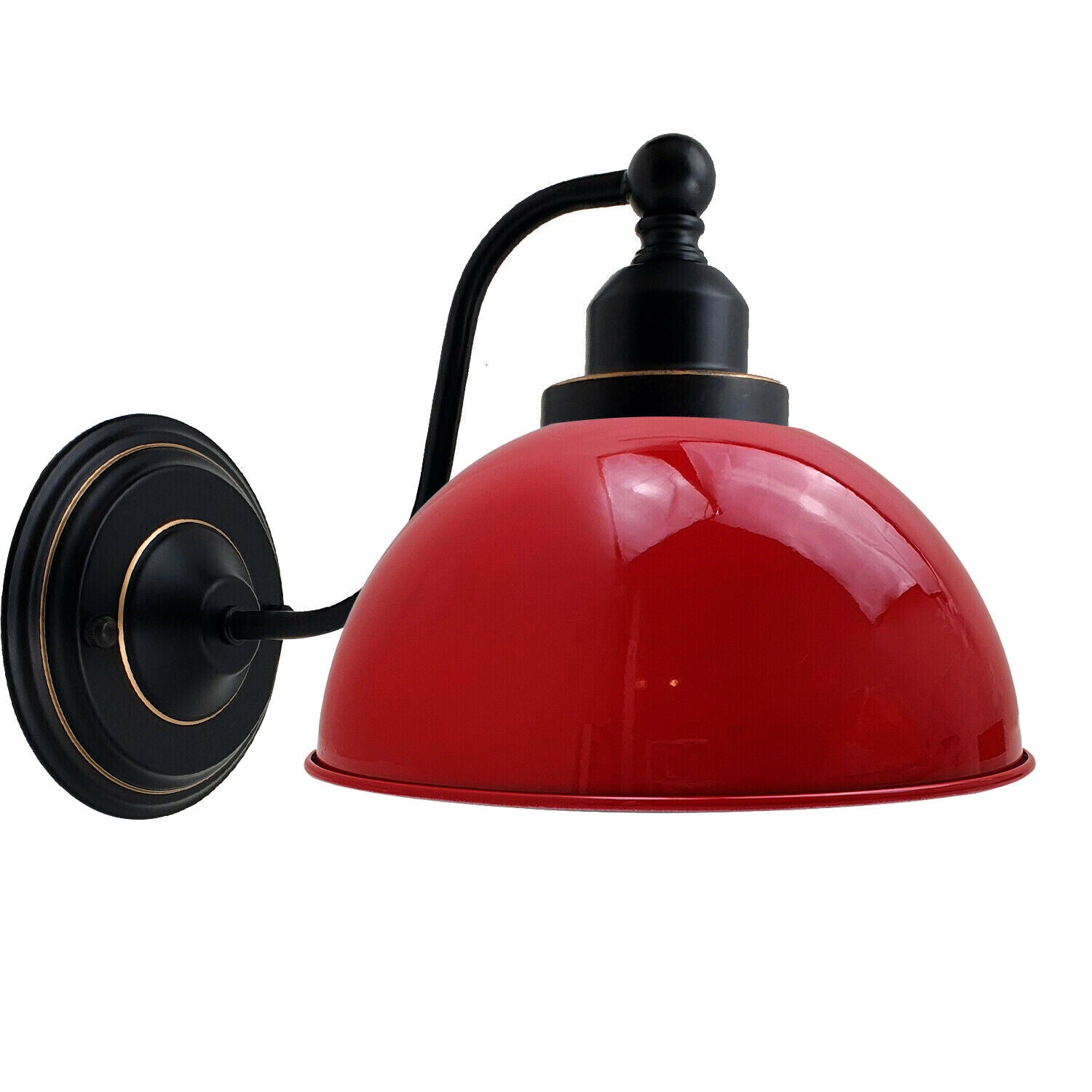 industrial vintage retro red wall sconces e27 uk holders