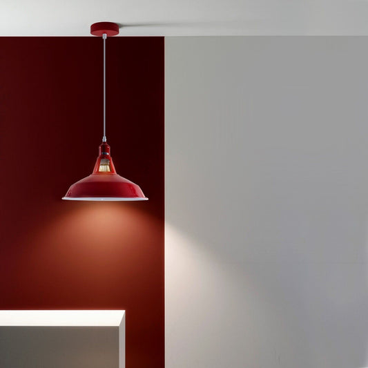 Decorative red ceiling light fixture