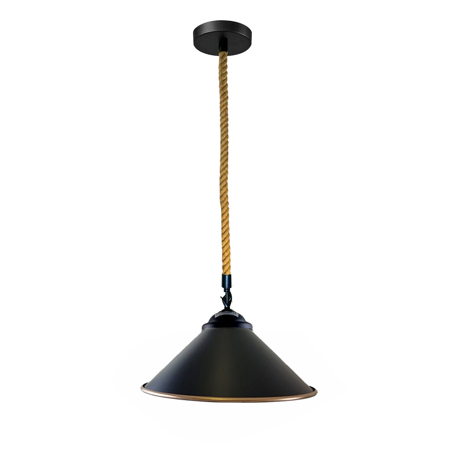 Vintage Retro Industrial Loft Cone Hemp rope Single Pendant Light Retro Lamp~3785 - LEDSone UK Ltd