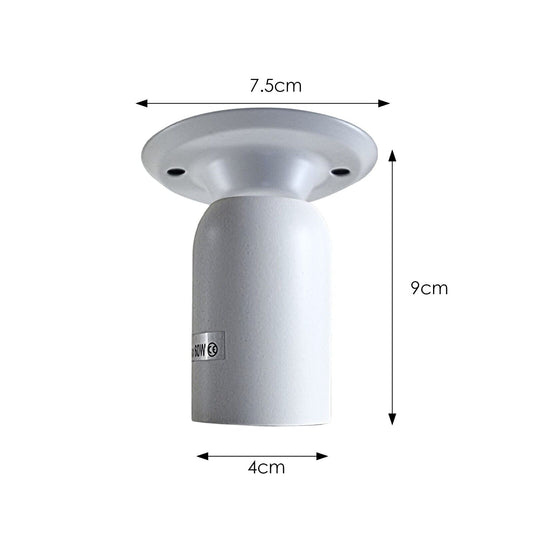 Industrial Vintage Retro Ceiling  White Semi-Flush Mount Light E27 Holder~3782 - LEDSone UK Ltd
