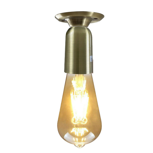 Industrial Vintage Retro Ceiling  Green Brass Semi-Flush Mount Light E27 Holder~3778 - LEDSone UK Ltd