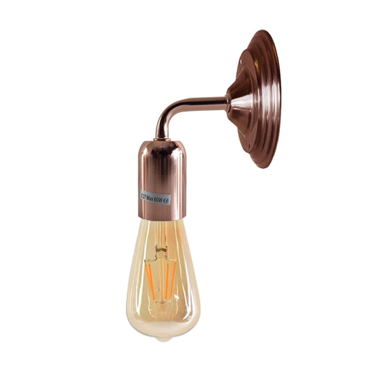 Industrial Vintage Retro Polished Sconce Rose Gold Wall Light Lamp~3789 - LEDSone UK Ltd
