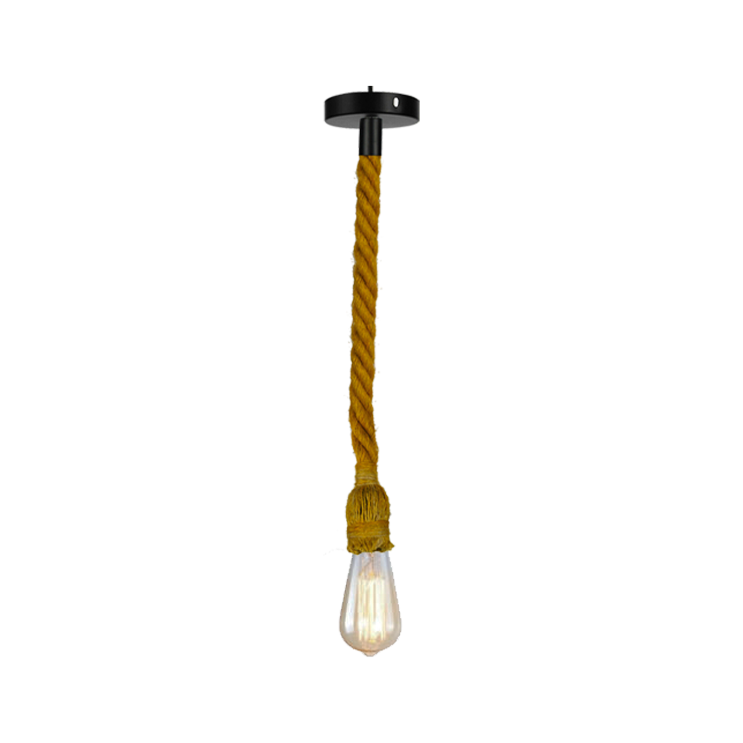 Industrial Hemp Rope Pendant Light Holder E27 Loft Base Hanging Lamp –  LEDSone UK Ltd