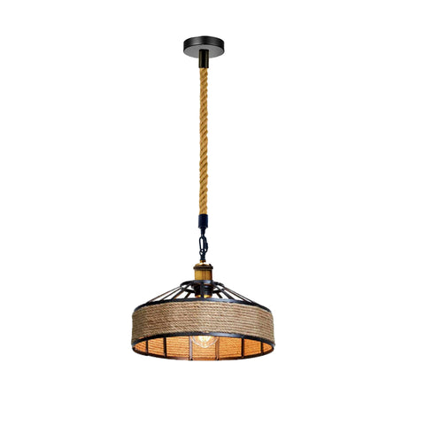 Indoor E27 Hemp Rope Adjustable Pendant Lamp For Cafe Bar Dining Room~3809