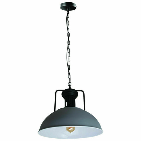 Industrial vintage Metal  Adjustable Hanging ceiling Grey Lampshades E27Uk holder~3807
