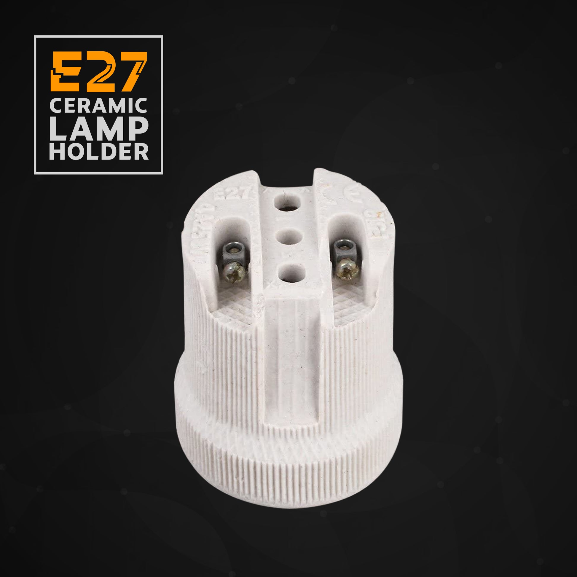 E27 Bulb Holder Edison Screw White Ceramic Porcelain Lamp holder For Table Lamp E27 60W Plain Lamp holder Socket UK.