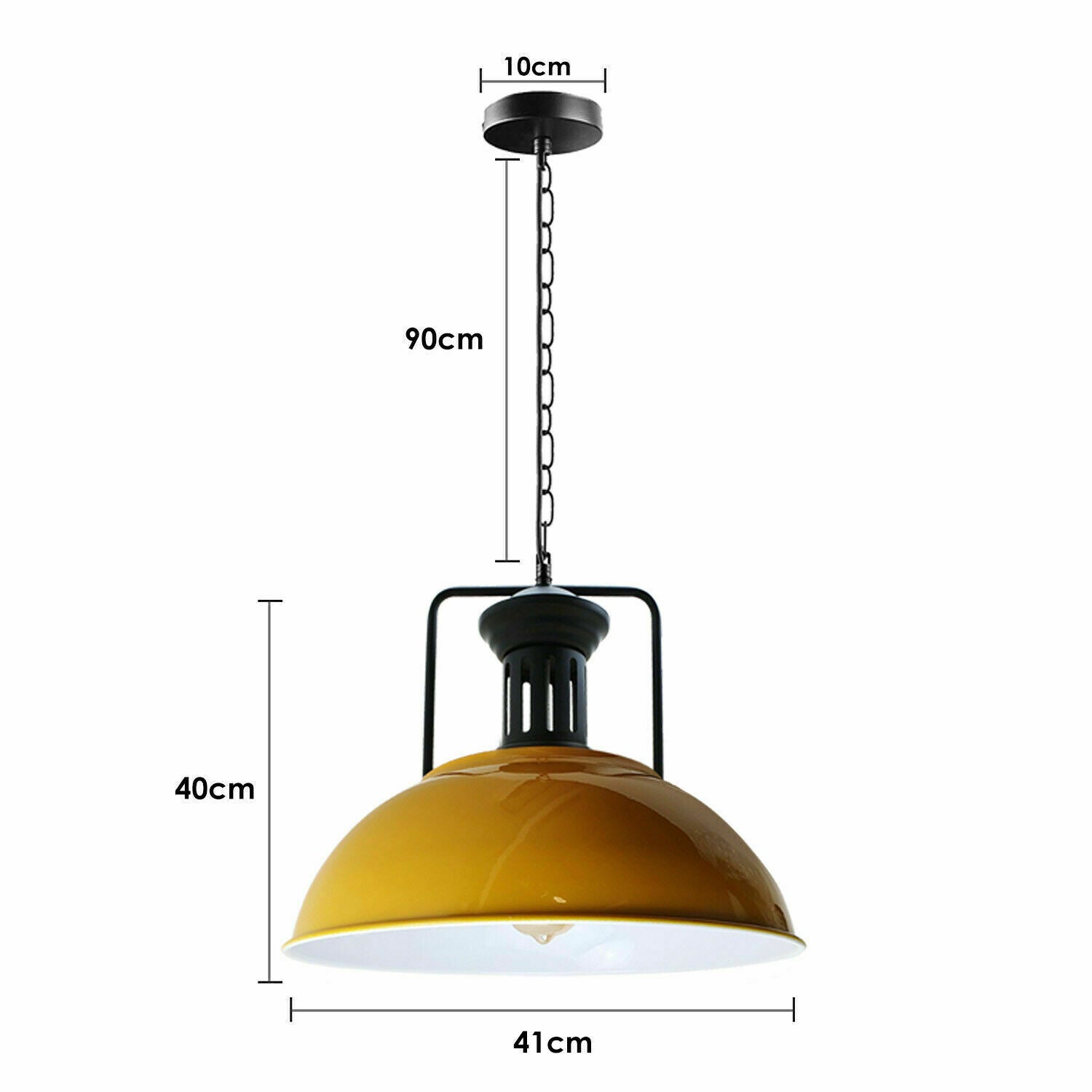 Industrial Metal Pendant Lighting E27 Adjustable Ceiling Hanging Light Fixtures with Metal Lampshades for Kitchen Bedroom Hallway Island Lights