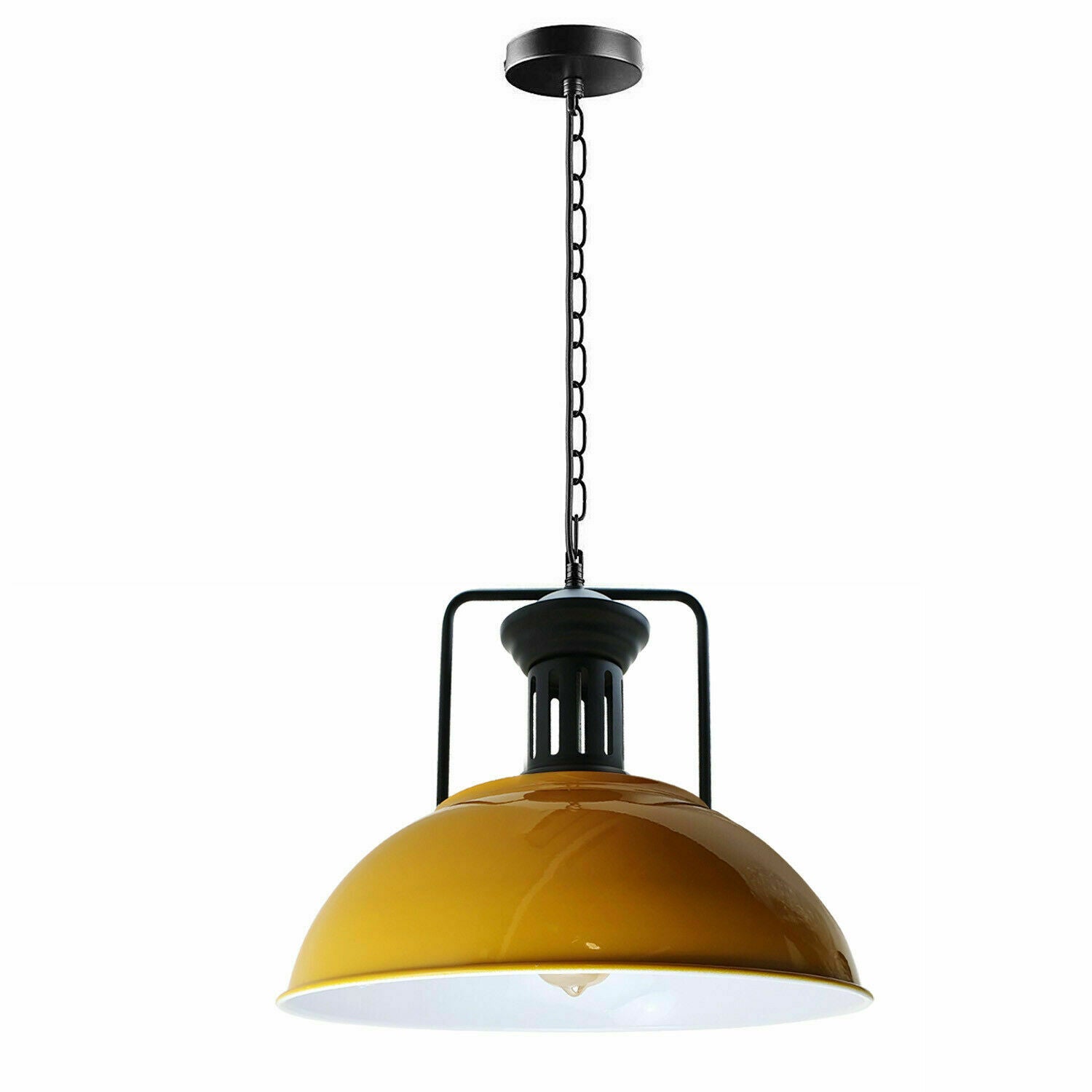 Industrial Metal Pendant Lighting E27 Adjustable Ceiling Hanging Light Fixtures with Metal Lampshades for Kitchen Bedroom Hallway Island Lights