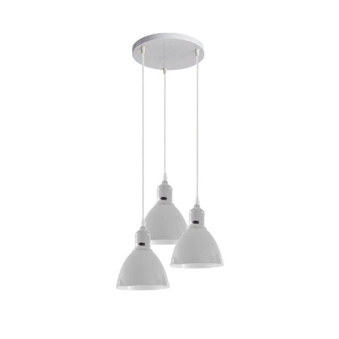 Industrial Modern Retro 3-way cluster White Ceiling Pendant Light with E27 Base~3902