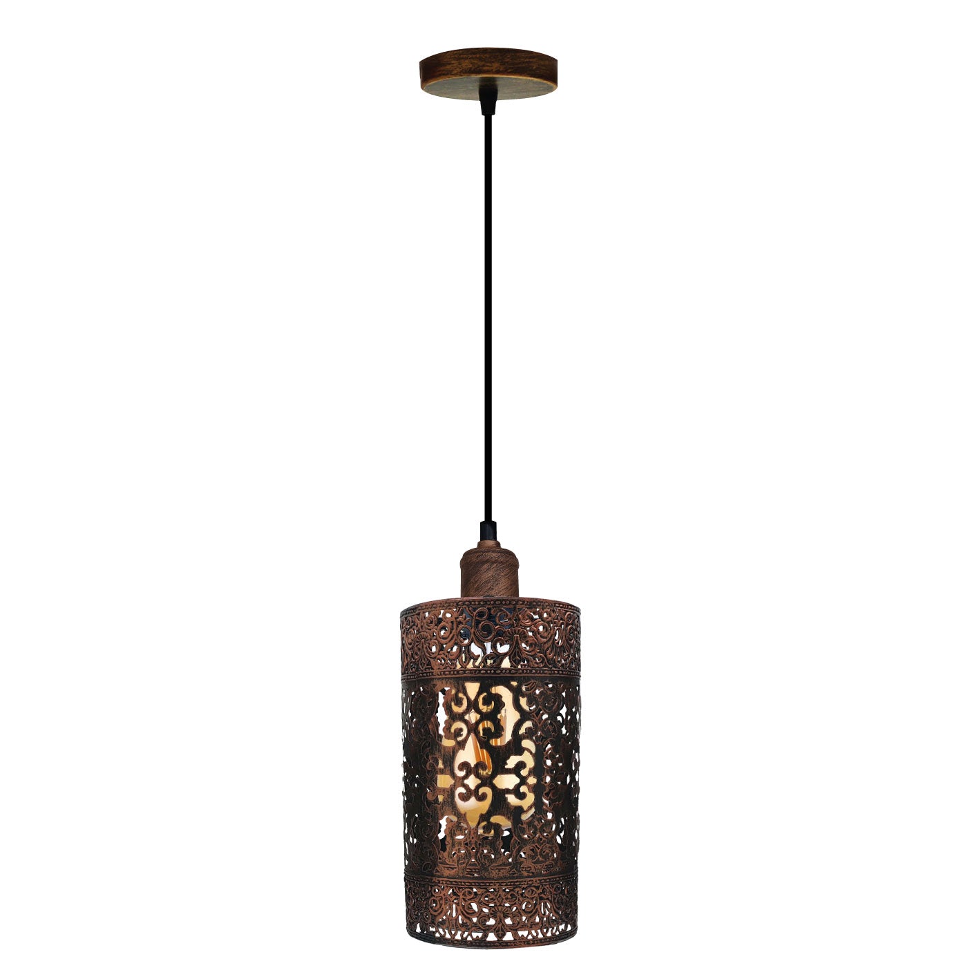 Industrial Pendant Lighting, Adjustable E27 Metal Cage Hanging Light Fixtures for Kitchen Island Dining Room Hallway Entryway Bar. 