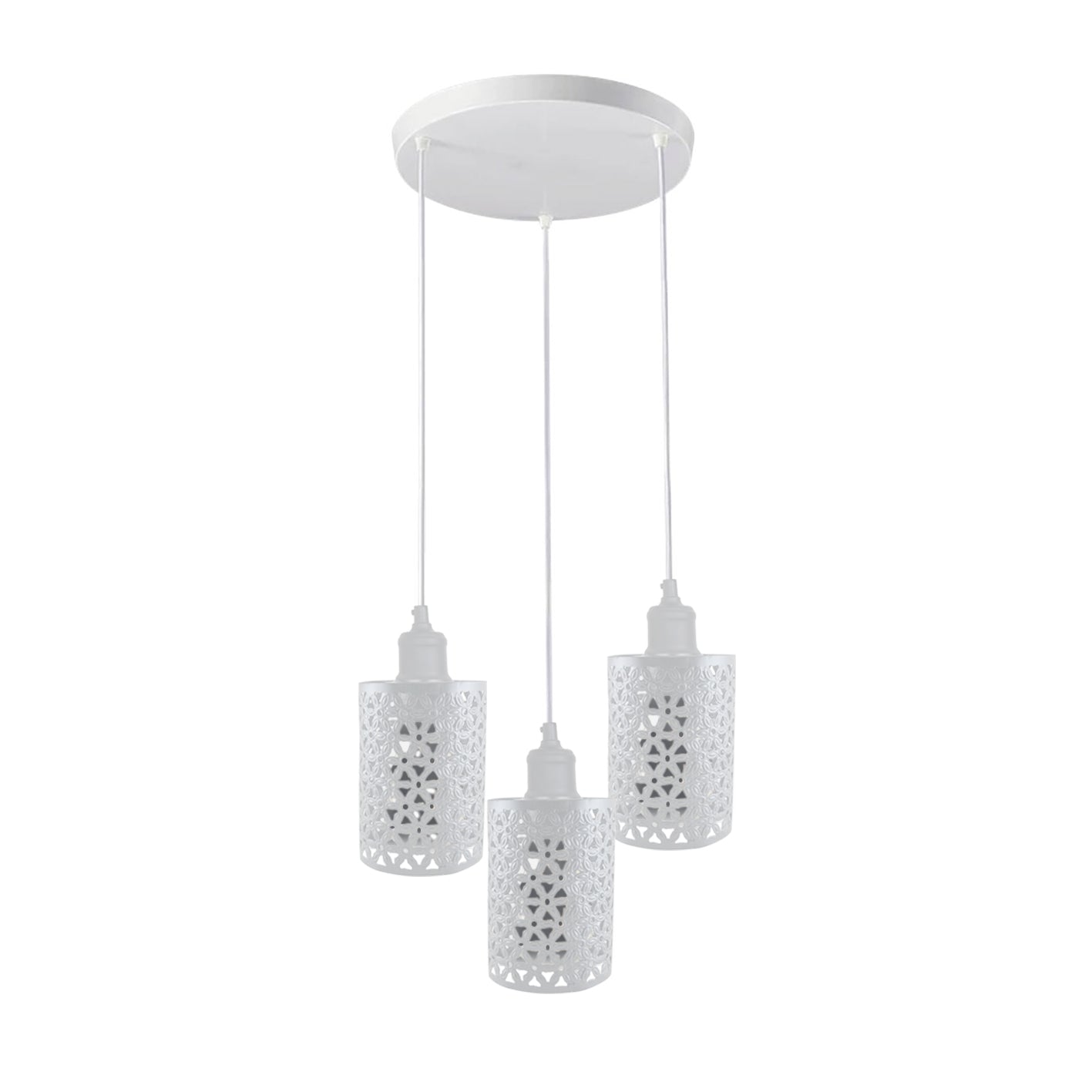 Industrial Retro 3 Way metallic Round Ceiling Pendent Lamp Shade