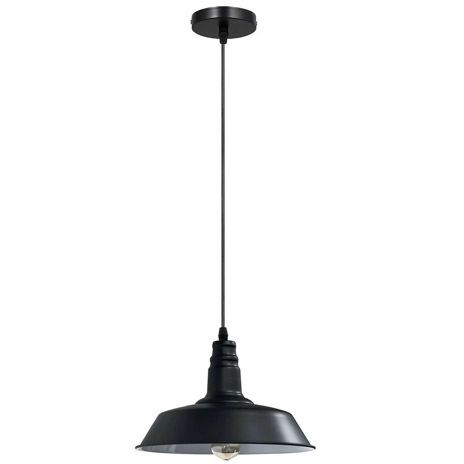  Hanging pendant Ceiling Lamp, Metal Light Shade Lighting UK E27 Edison base Decorate Height Adjustable Pendant Light for Bar, Restaurant , Home and Kitchen