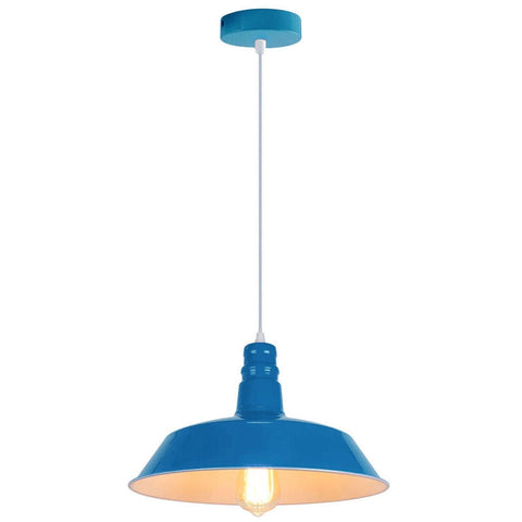 Modern adjustable Hanging bowl Light Blue pendant  Lamp E27 holder~4007