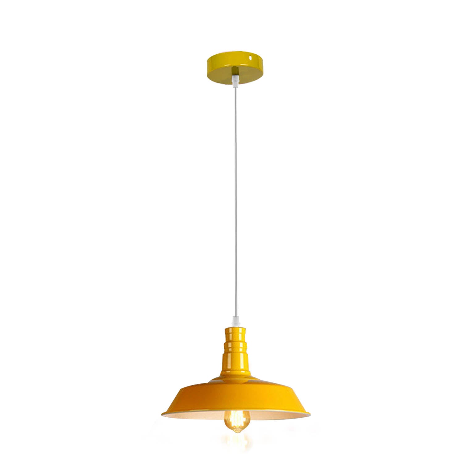 yellow barn slot Ceiling pendant Light  with bulb