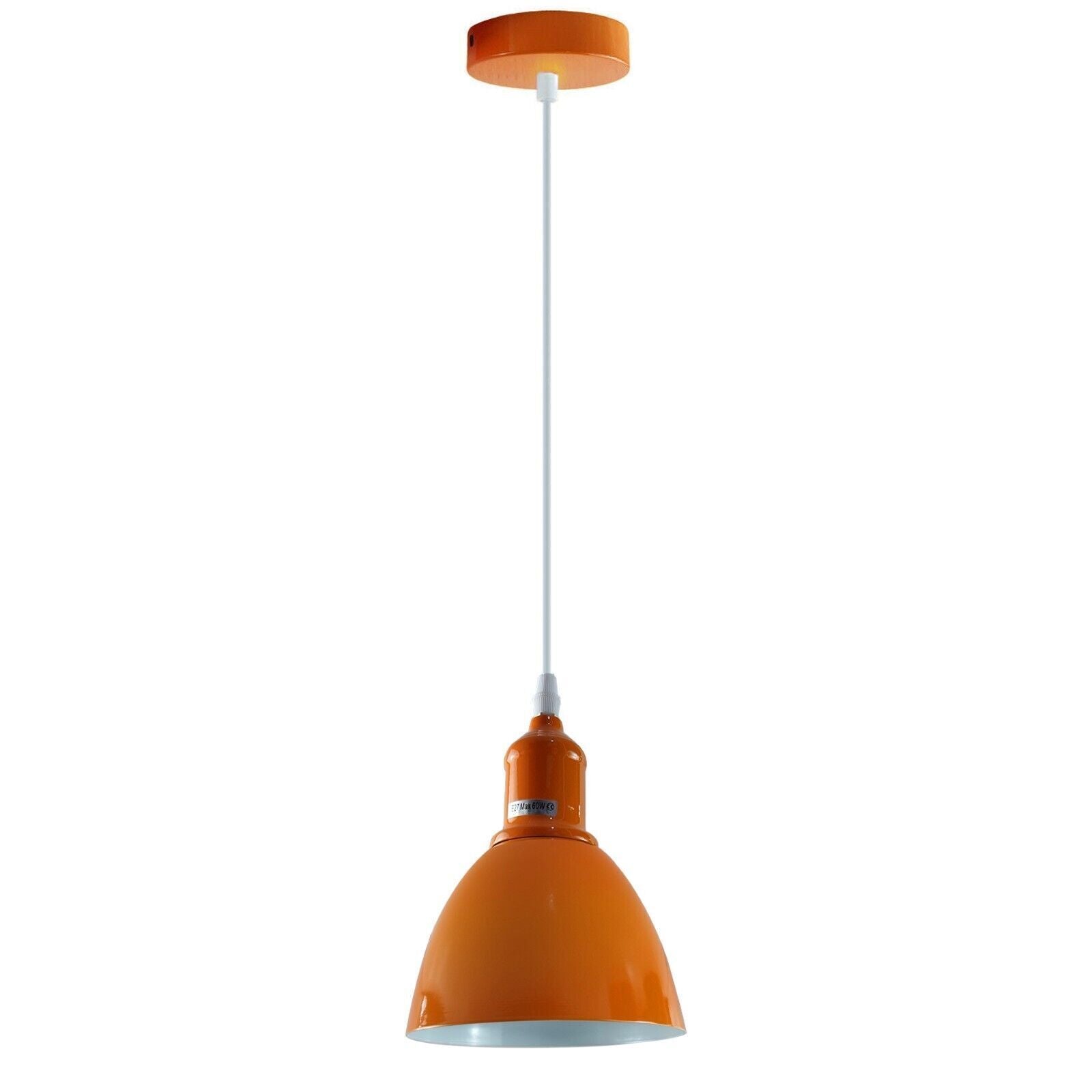 White Cable wire adjustable  Height Orange Ceiling Pendant Lights